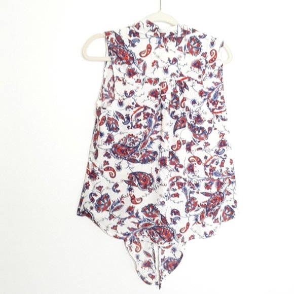 New York Collection Sleeveless Front Tie Blouse EUC sz MP - Picture 5 of 8